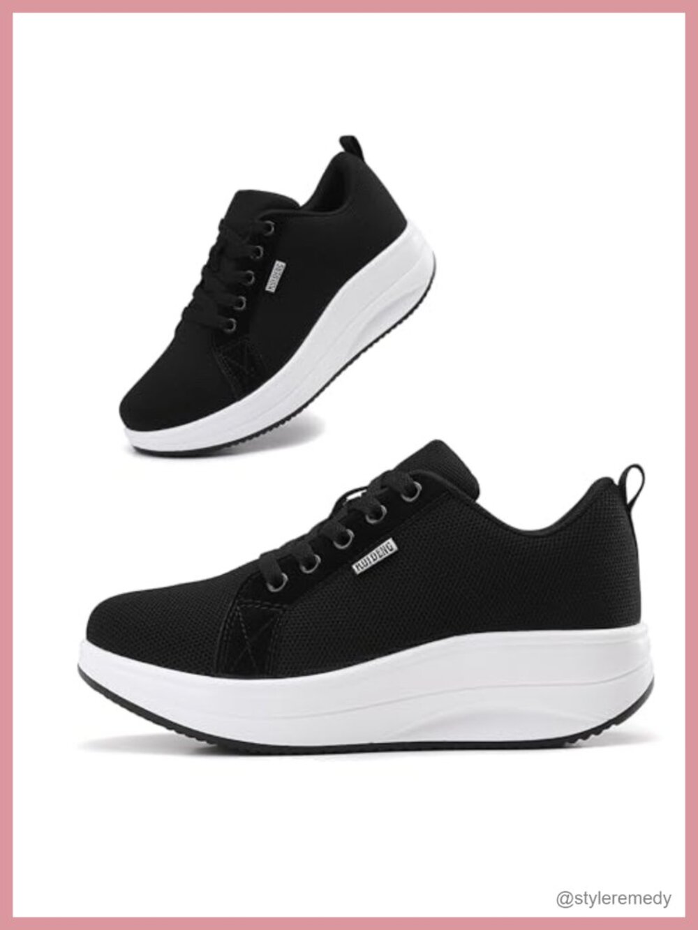 Women's Platform Walking Sneakers Rocker Bottom Comfy Athletic Shoes